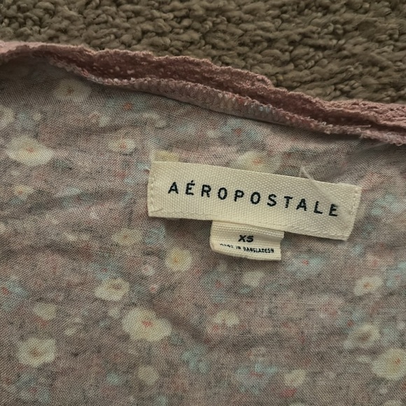 Aeropostale Floral Lace Coquette Top - Picture 7 of 8